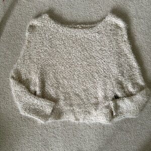 Blush Noir Popcorn fuzzy sweater